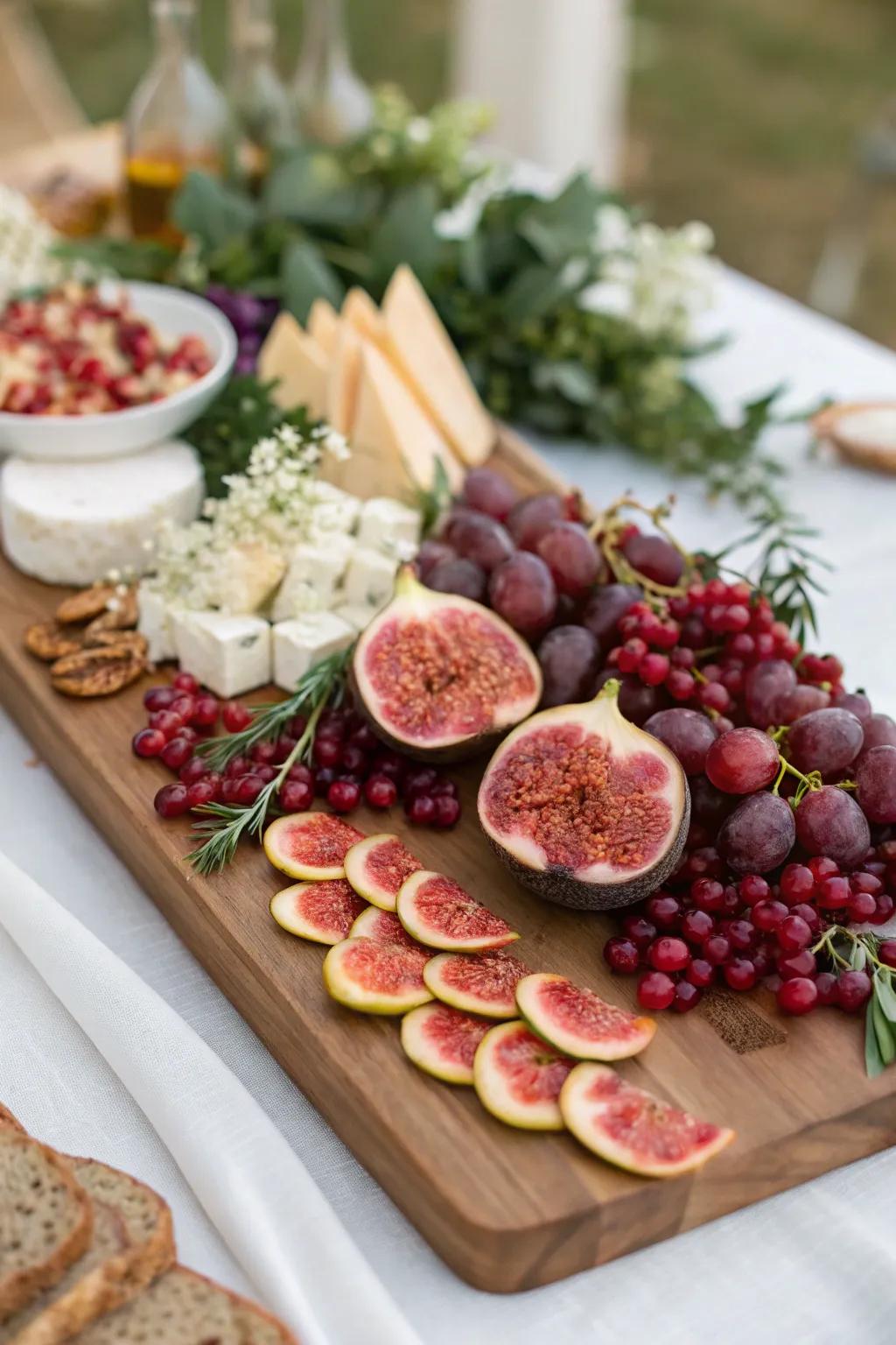 Vibrant fruits introduce brightness and freshness to the assortment.