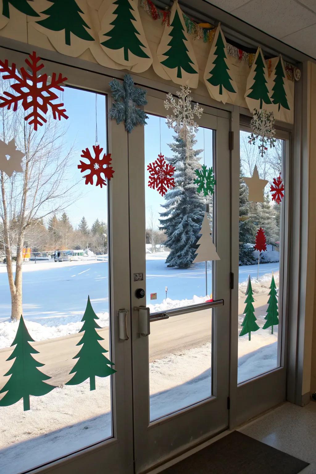 A tranquil icy forest extends a wintry greeting to scholars