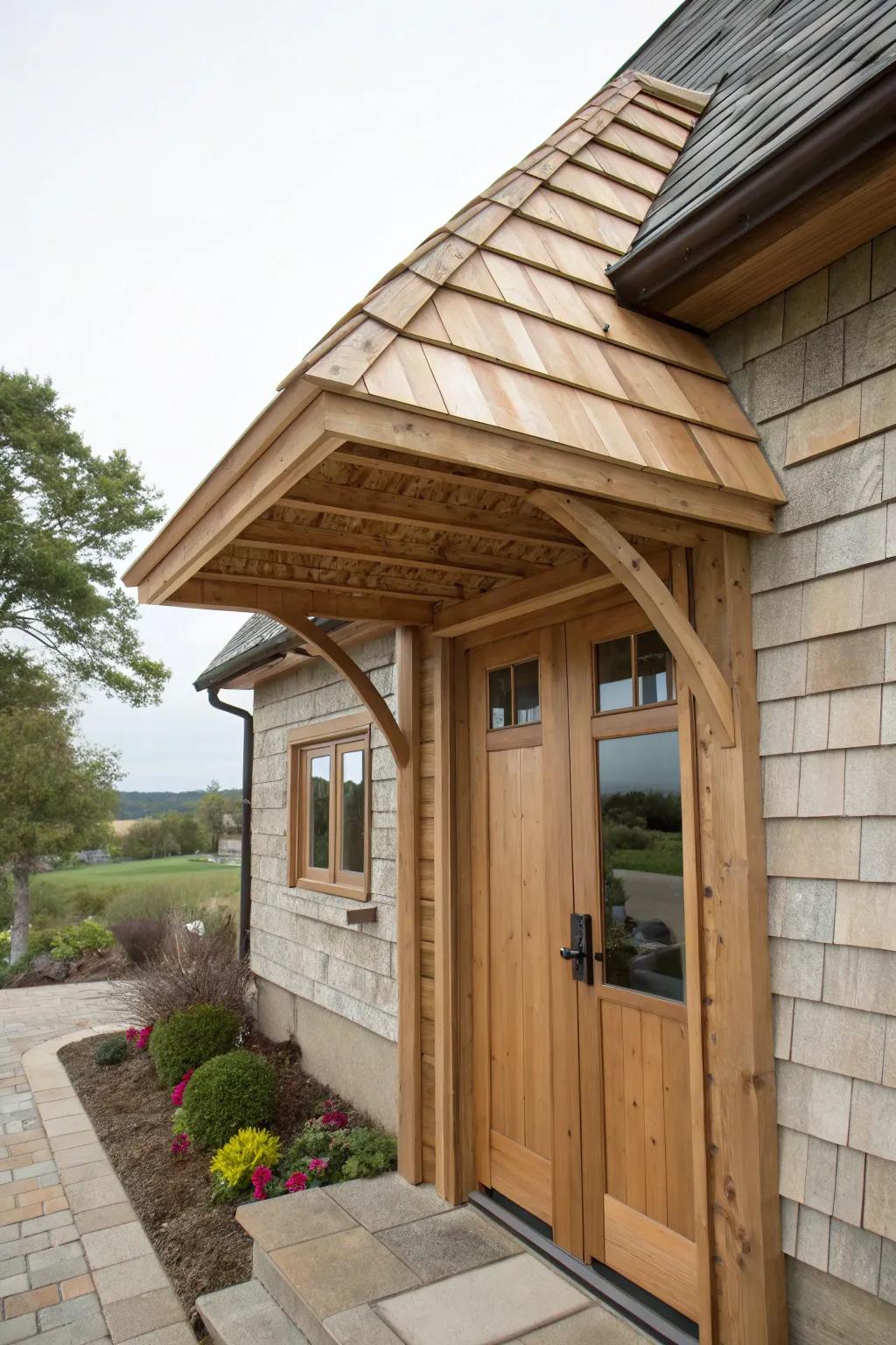 Tiles contribute a traditional touch to a timber cover.