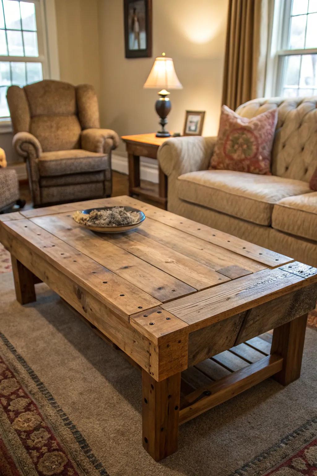 A Do-It-Yourself center table infuses a tailored essence into your area.