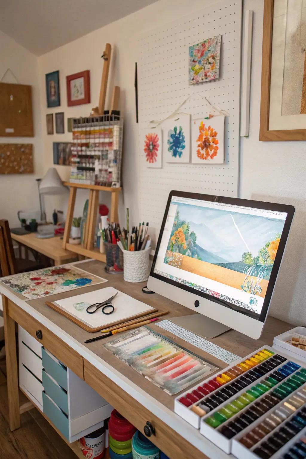 Multipurpose design accommodates diverse artistic activities.