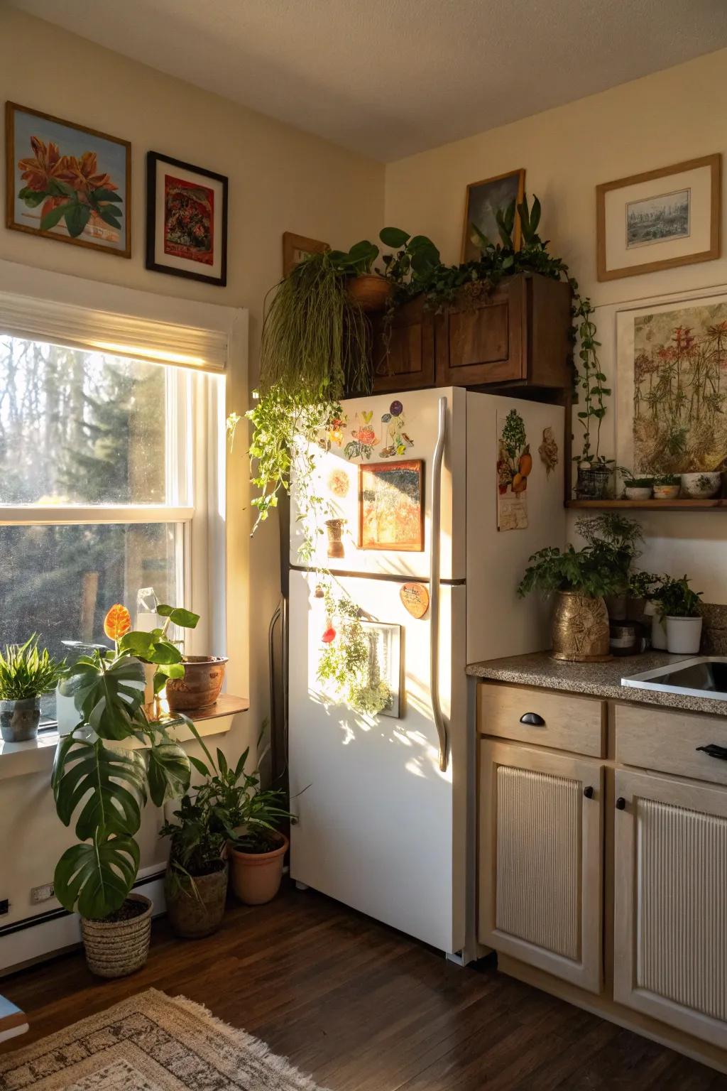 Decorative items can turn unused space into a gallery.