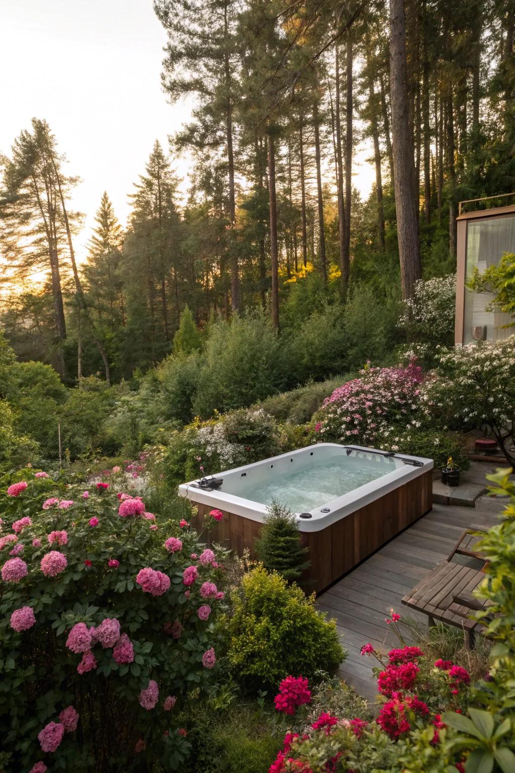 Abundant greenery grants solitude and a serene environment.