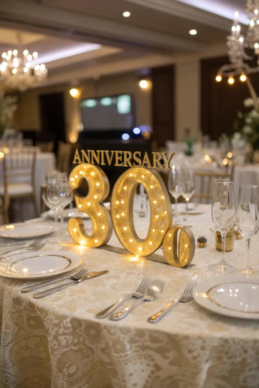 Spotlight your anniversary by having an unforgettable centerpiece.