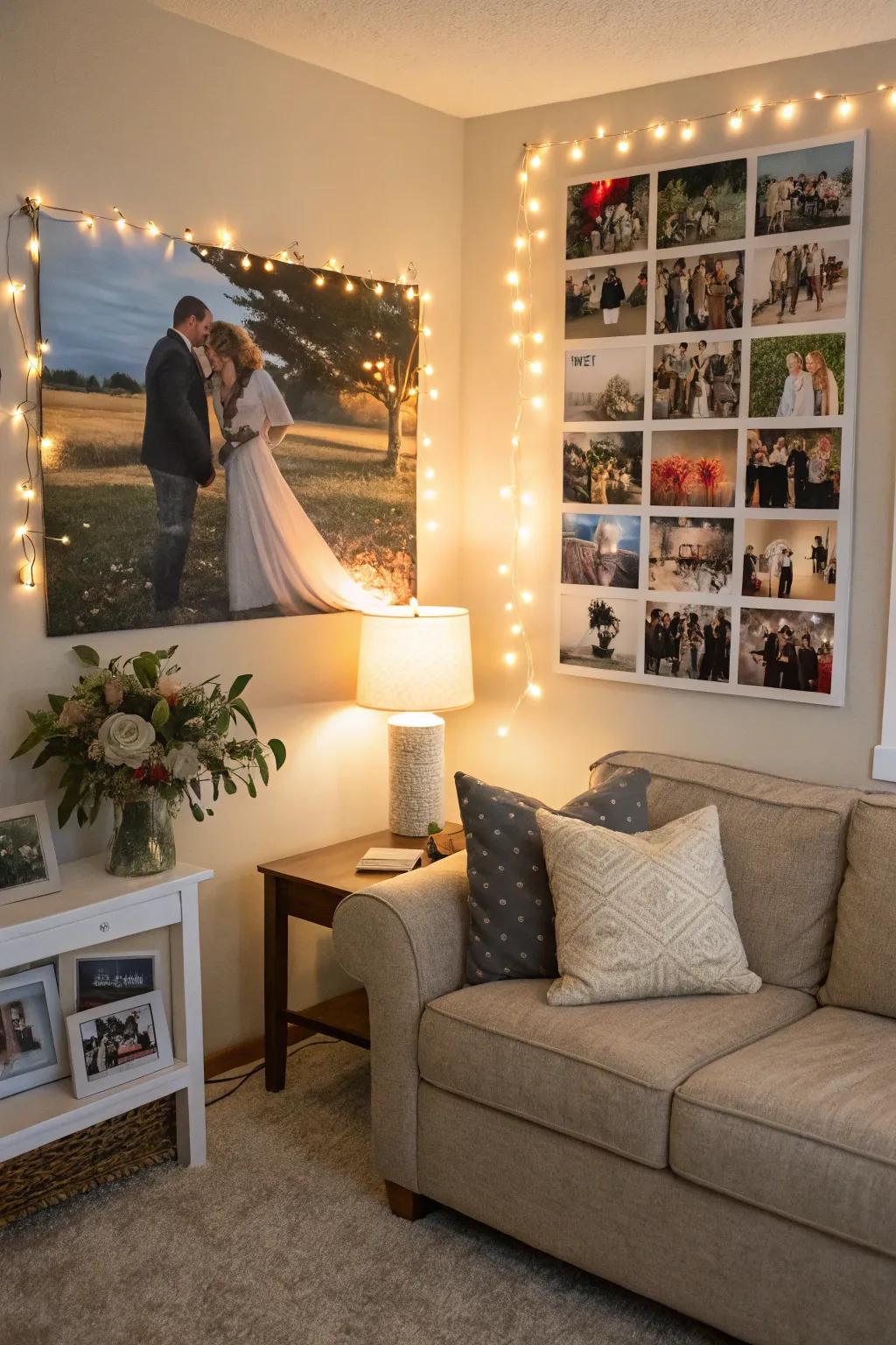 An assemblage honoring pivotal moments of affection.