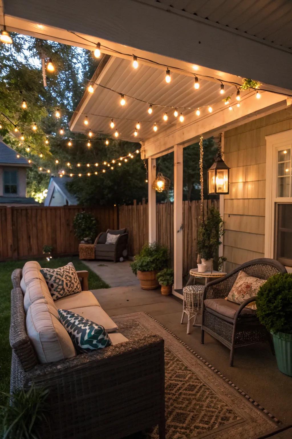 Establish the mood with enchanting ambient illumination.