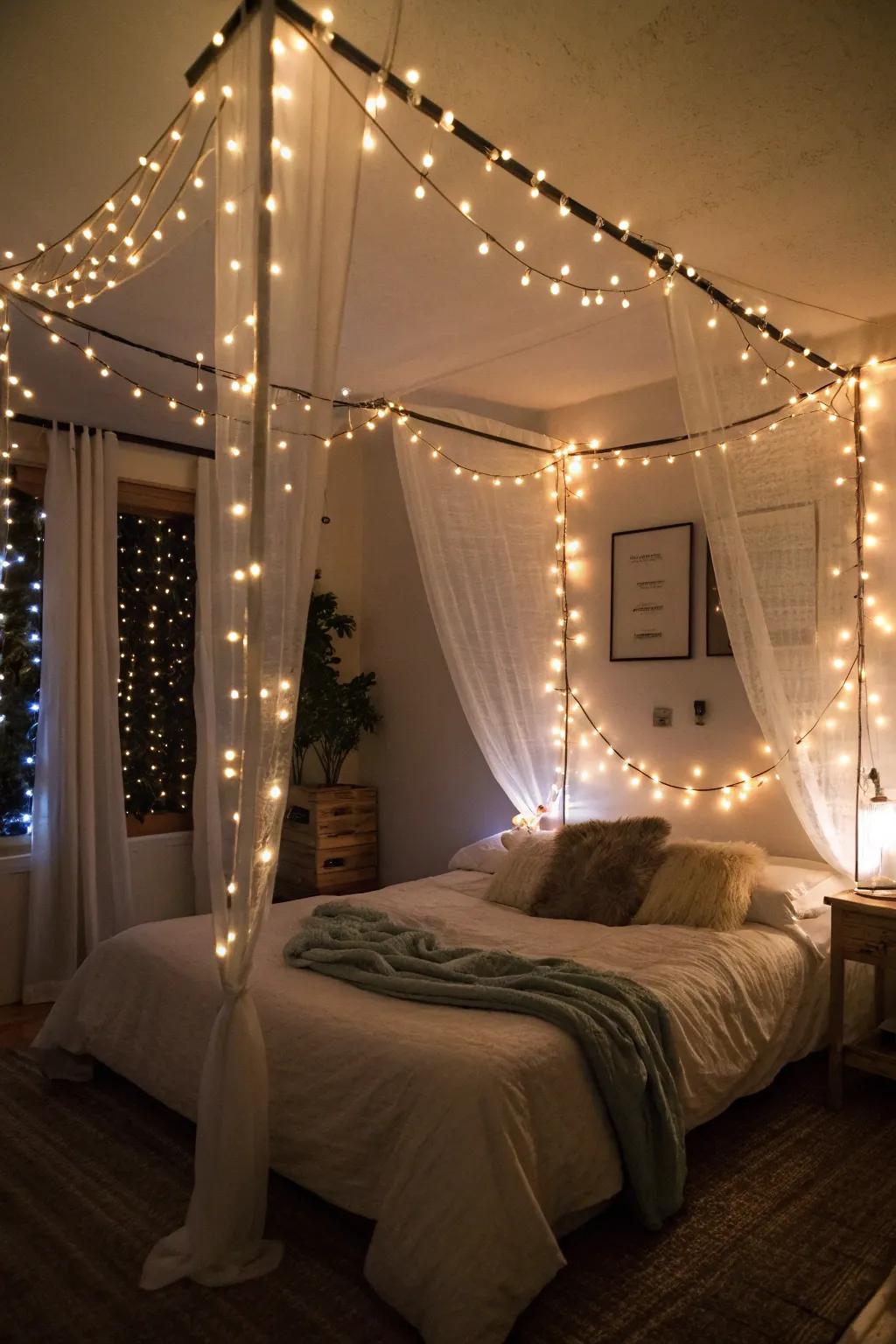 Glowing threads introduce a captivating accent to any space.