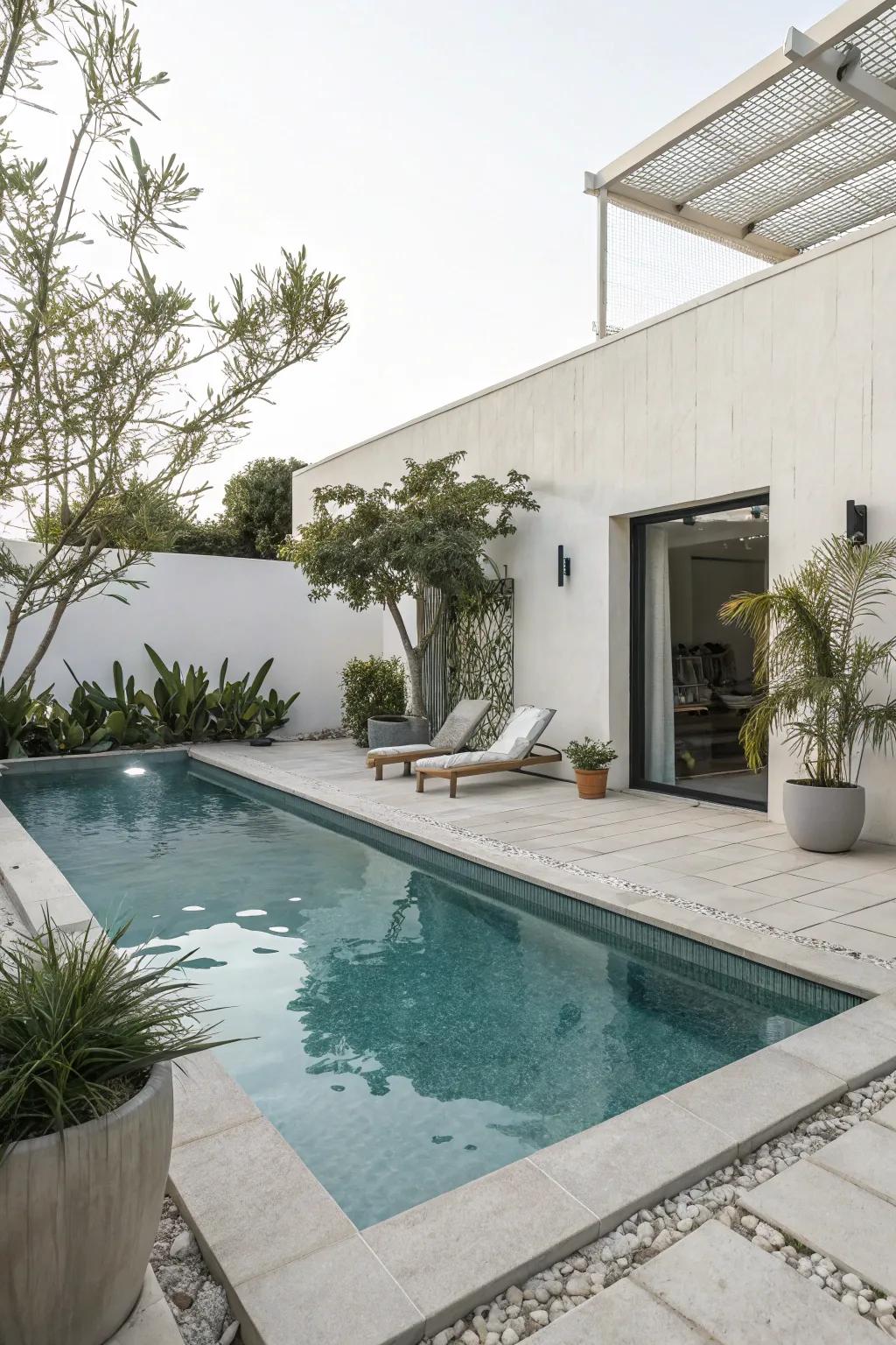 A modern pool style featuring clean lines for a sleek look.