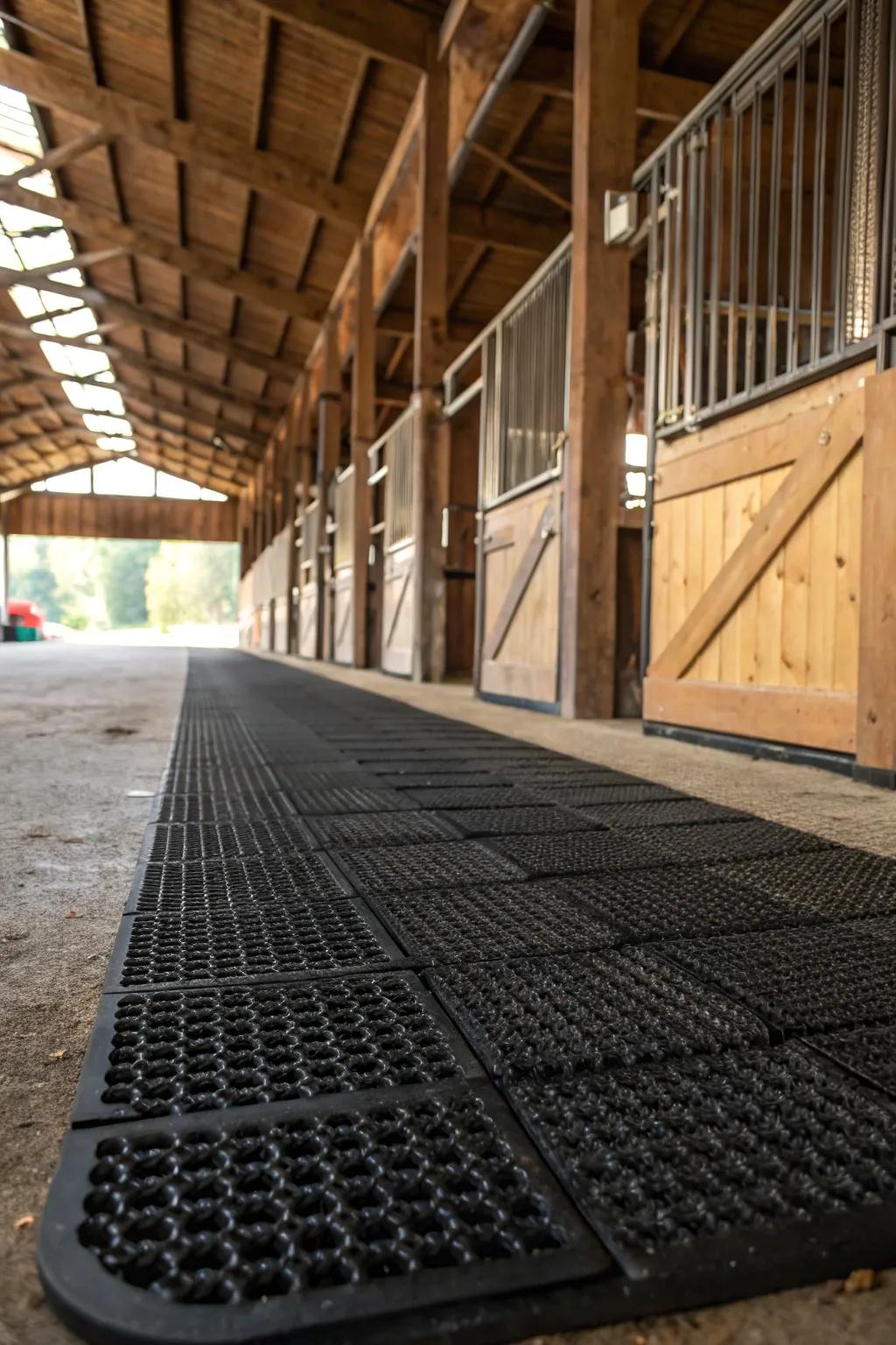 Rubber layering creates protection and comfort for your structure's inhabitants.