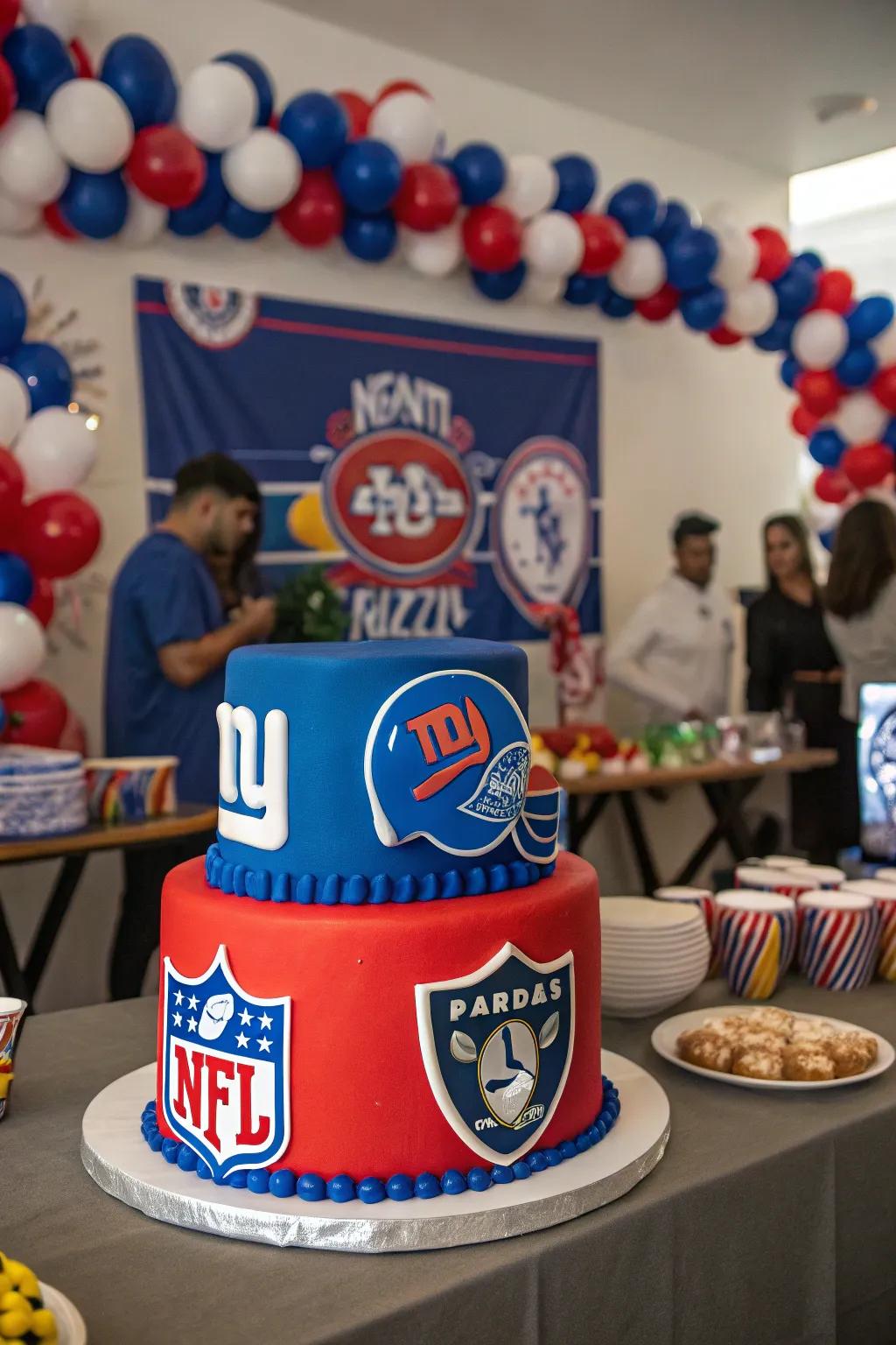 A fan loyalty cake, proudly showcasing your favorite colors and emblems.