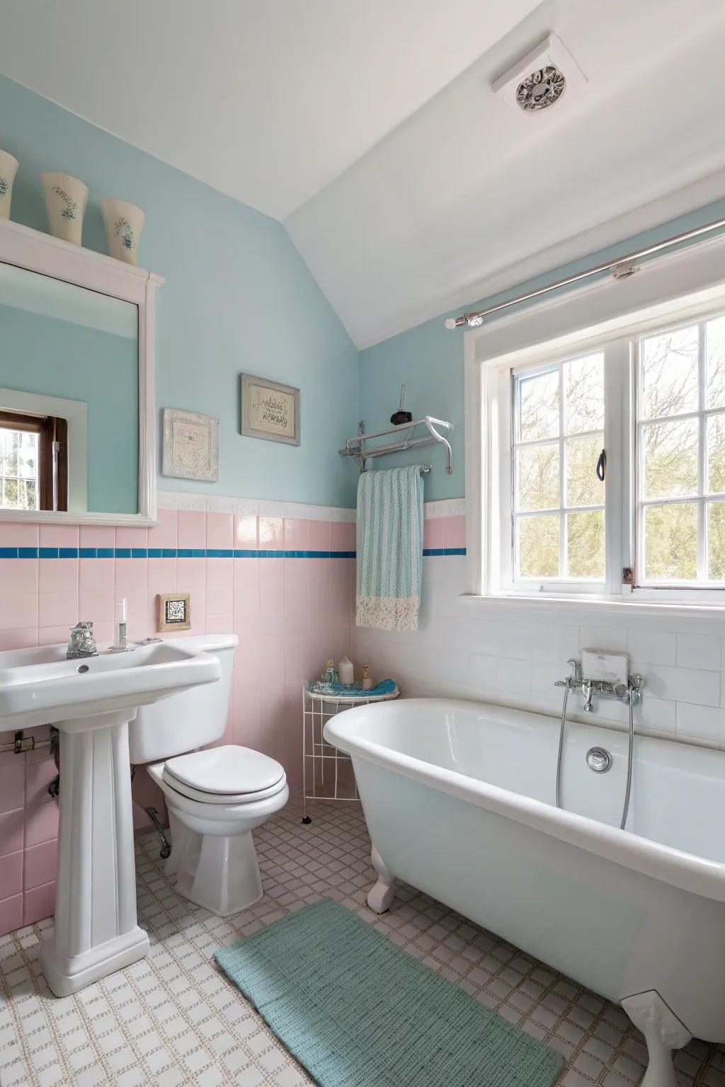 Light colors bring a cozy feel to your bathroom with their timeless grace.