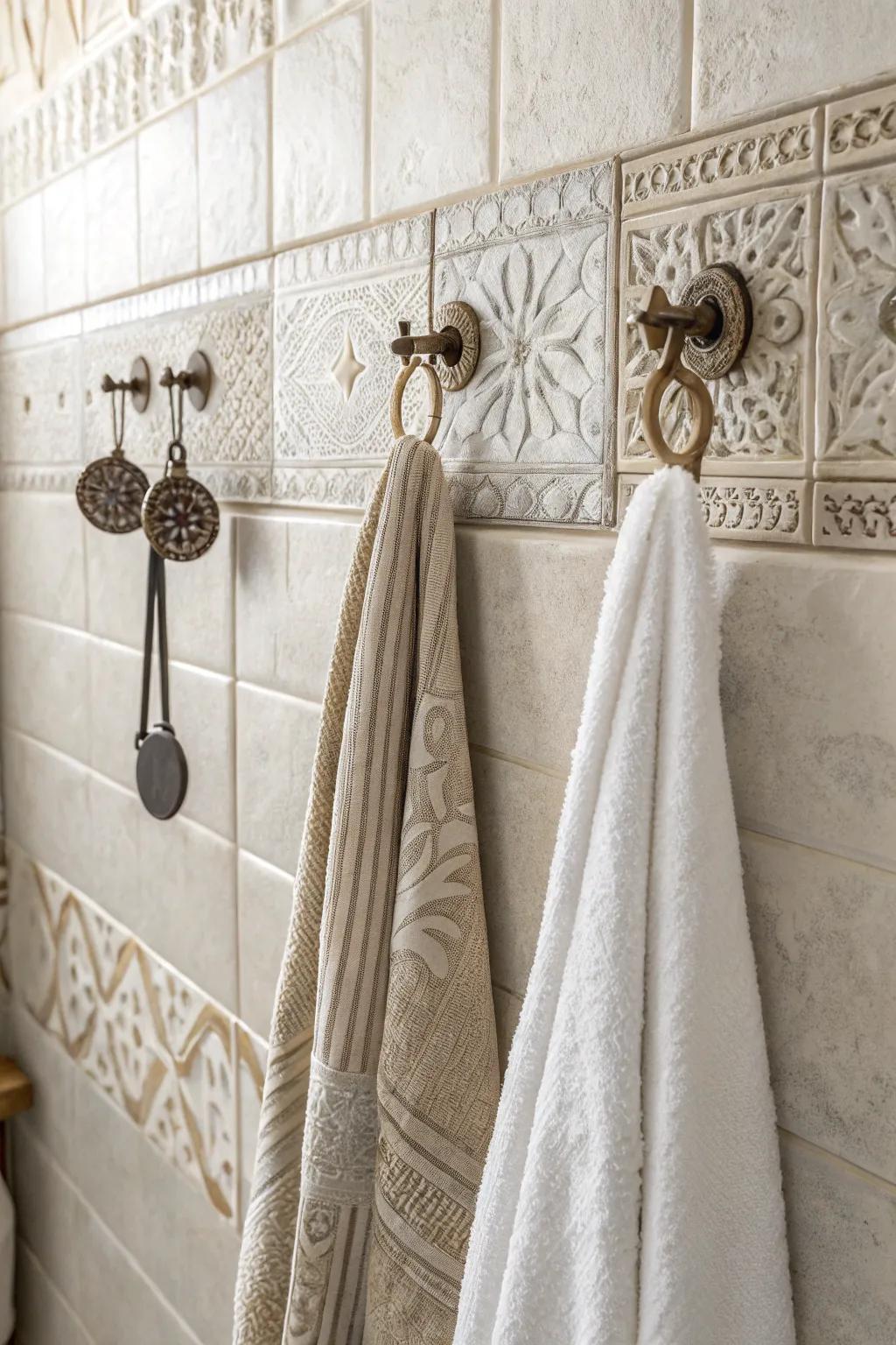 Stylish hangers are a simple way to enhance towel presentation.