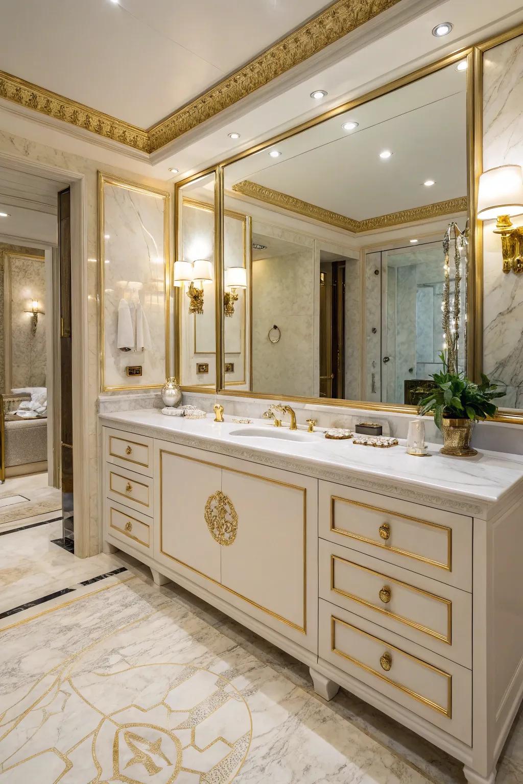 Expanded copper handles make a strong, luxurious statement.