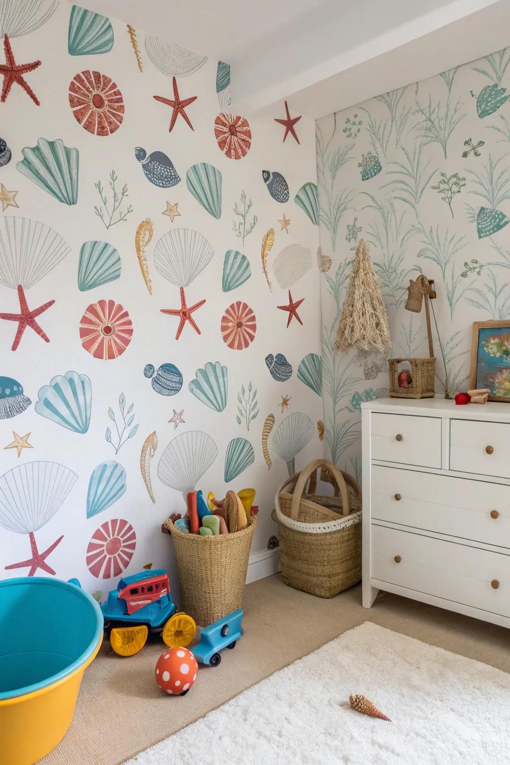 Merge entertainment and sophistication through sea-themed wallpapers.