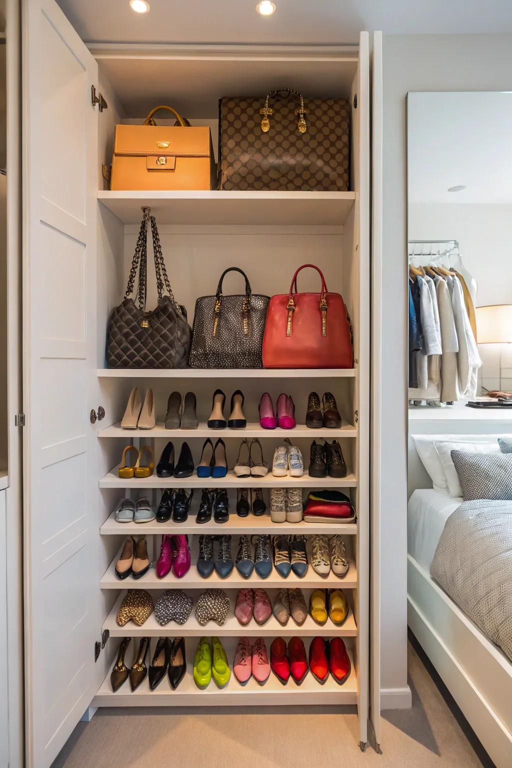 For your favourite objects, open shelving creates a functional display.