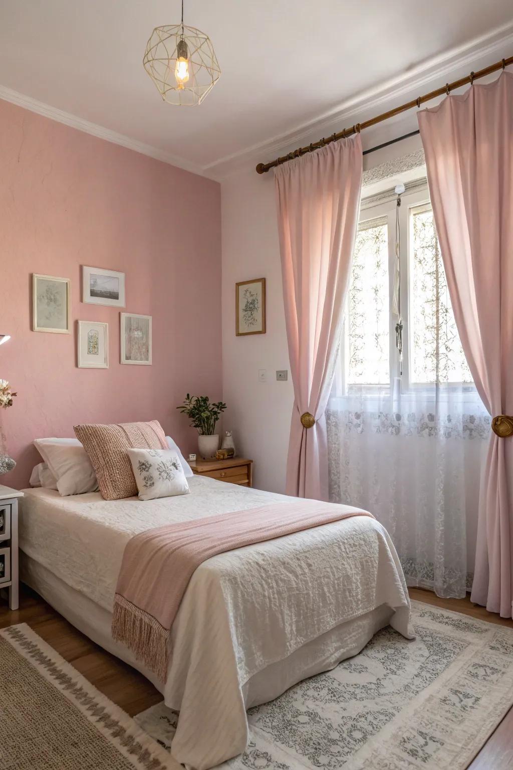 Embrace tranquility with subtle tints in your bedroom.
