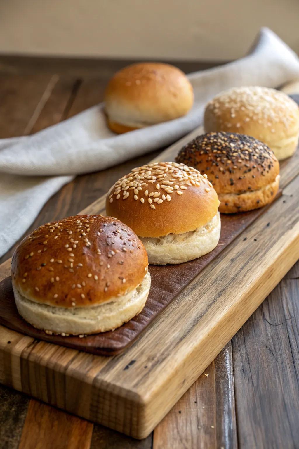 A selection of breads to satisfy every guest's preference.