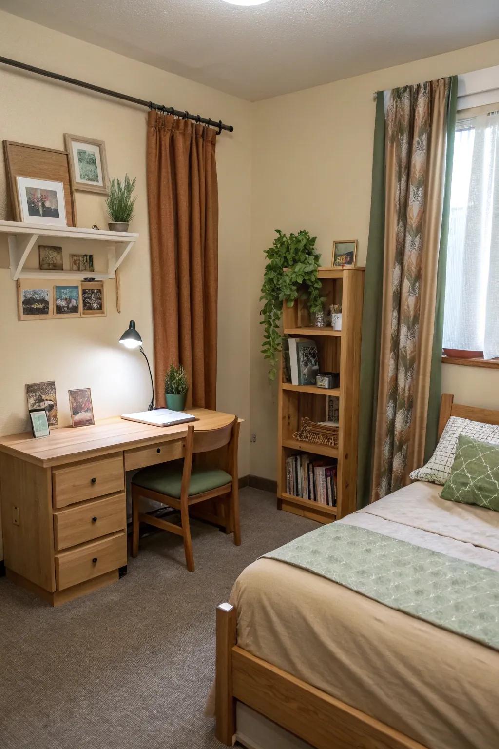 Muted shades for a relaxing ambiance