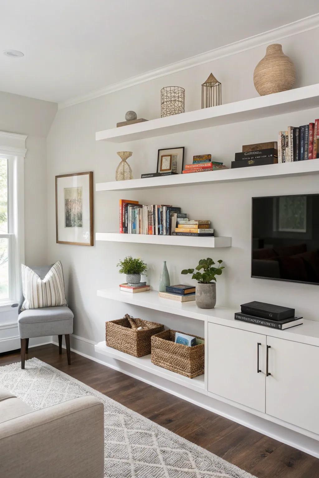 Elevated displays introduce a polished, contemporary element to any space.