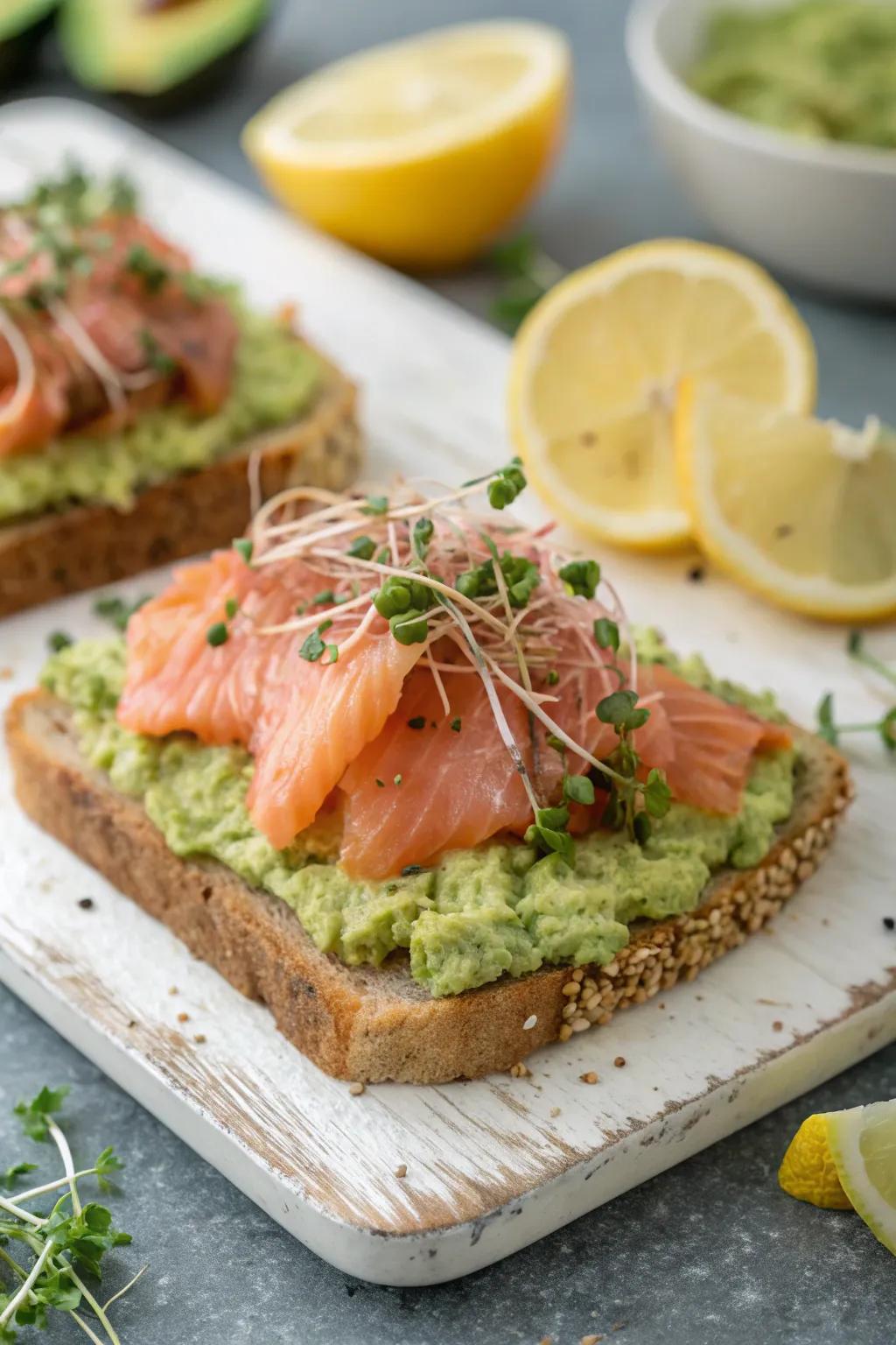 A sophisticated take on avocado toast that's sure to impress.