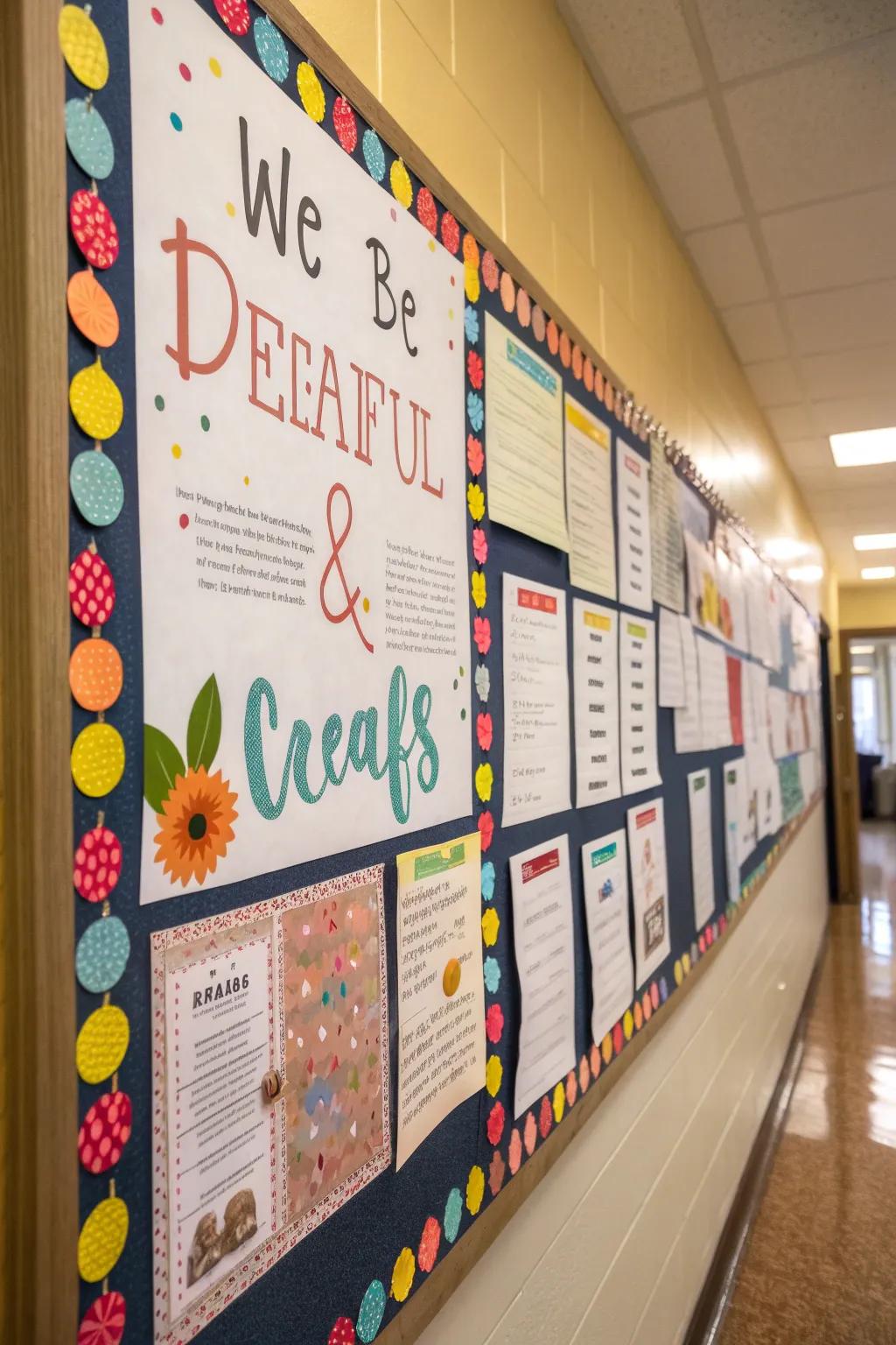 A motivational surface featuring inspiring statements for learners.