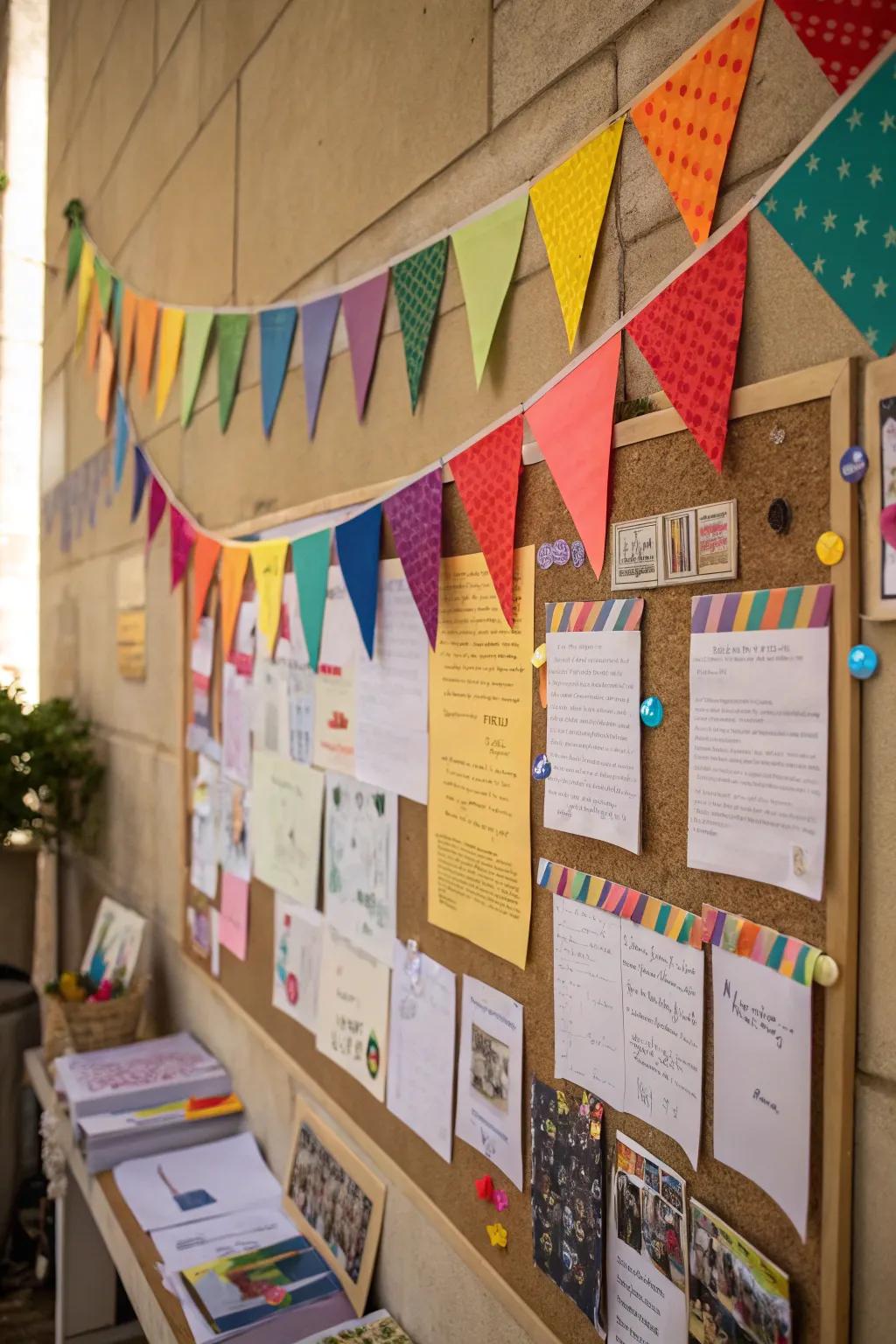 Cheerful bunting and flags include a joyful trace to this fair-themed layout.