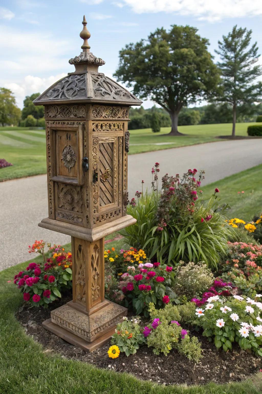 A decorative postbox adds a personal touch to your entrance.