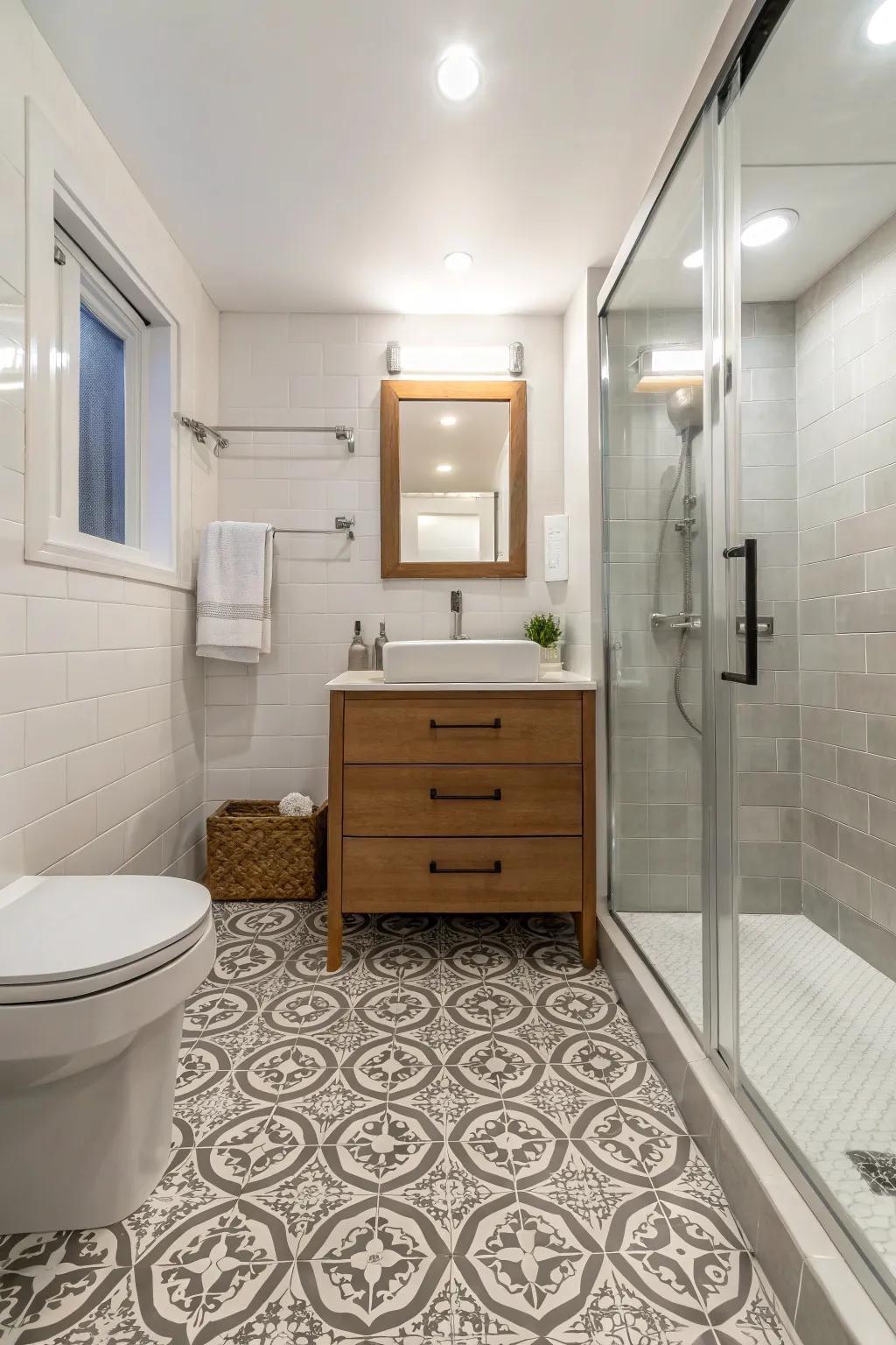 Adhesive squares: a quick remedy for any floor.