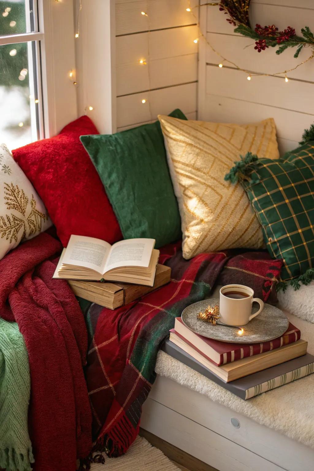 A pleasant nook ideal for festive perusing.