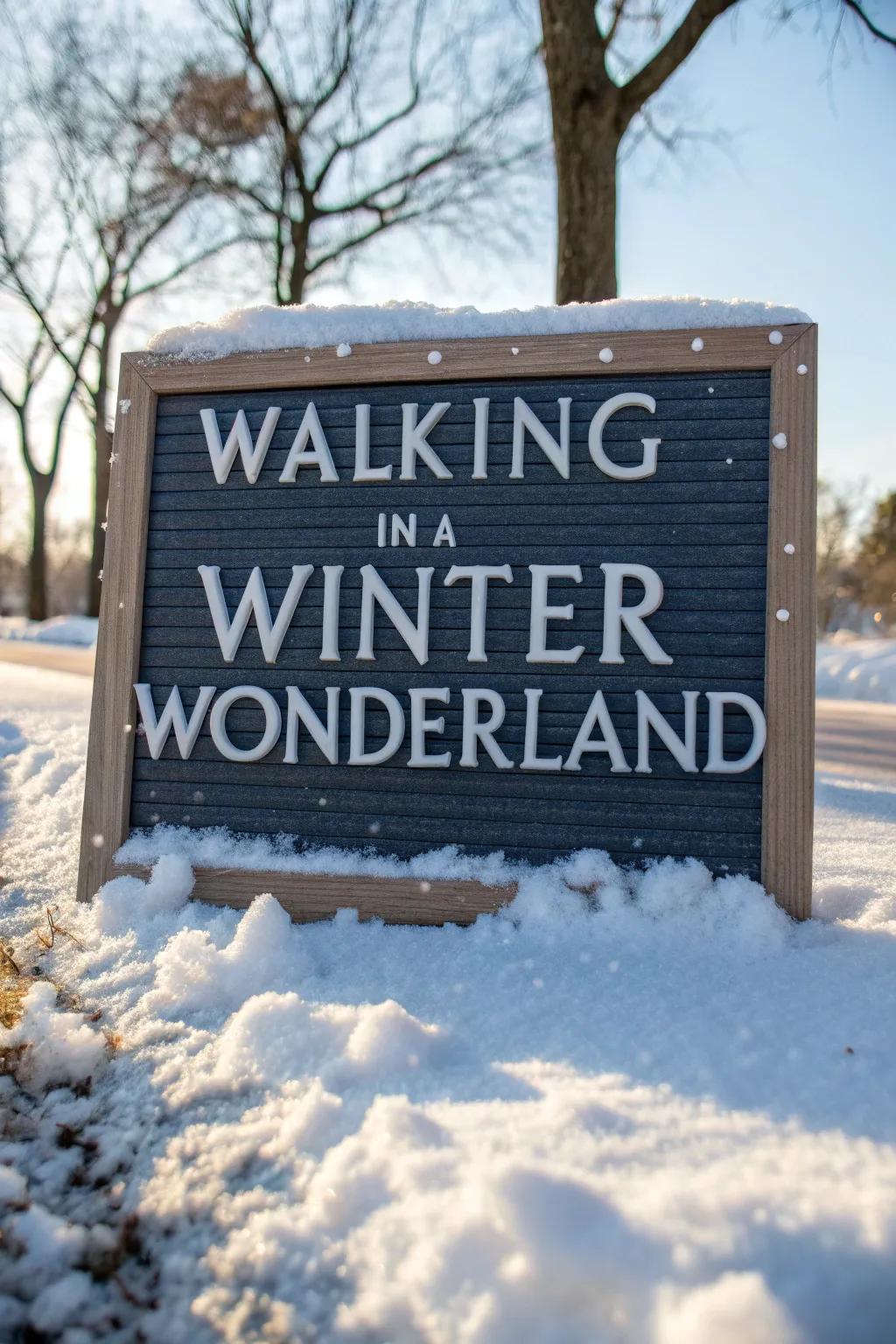 A 'Chill Escapade' board transporting the snowy ambiance indoors with elegance.