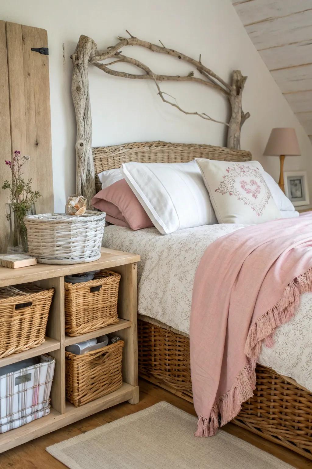 Natural textures invite the outdoors in, creating a coastal feel.