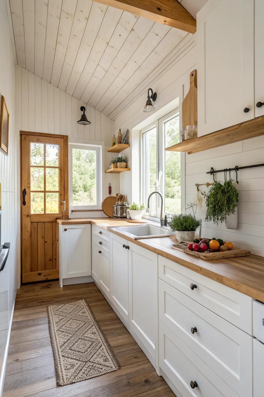 Using cozy ivory color makes spaces seem more expansive and inviting.