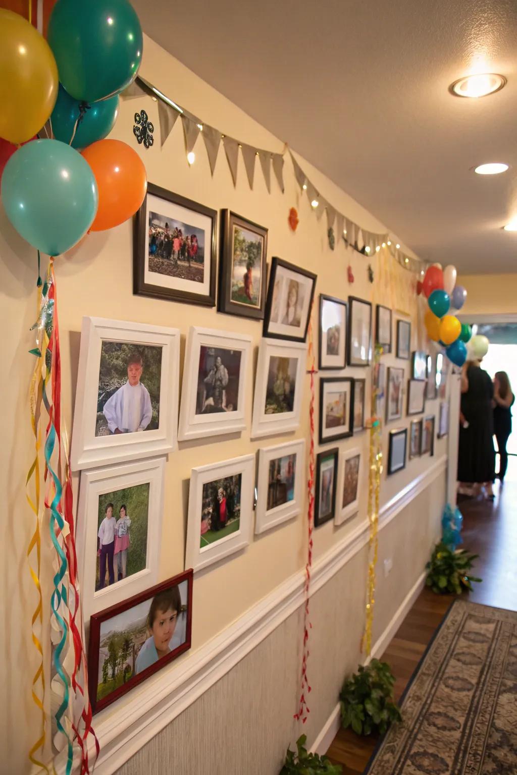 A photographic presentation honoring both educational and personal milestones.