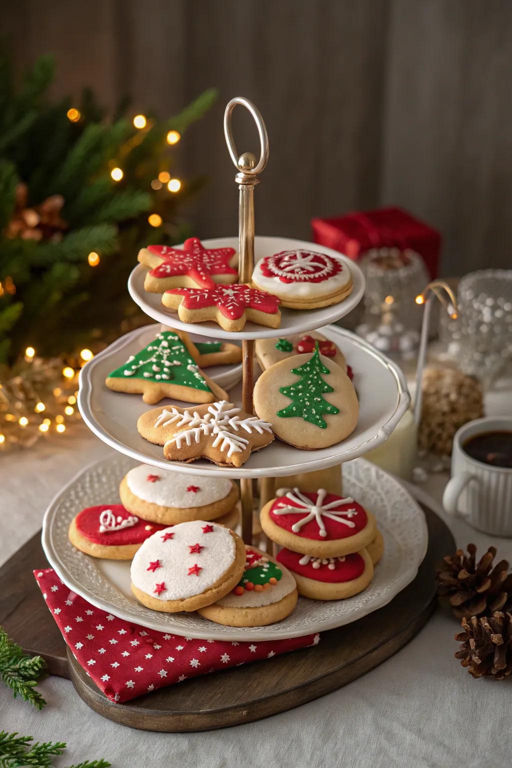 A sophisticated cookie display awaiting guests.