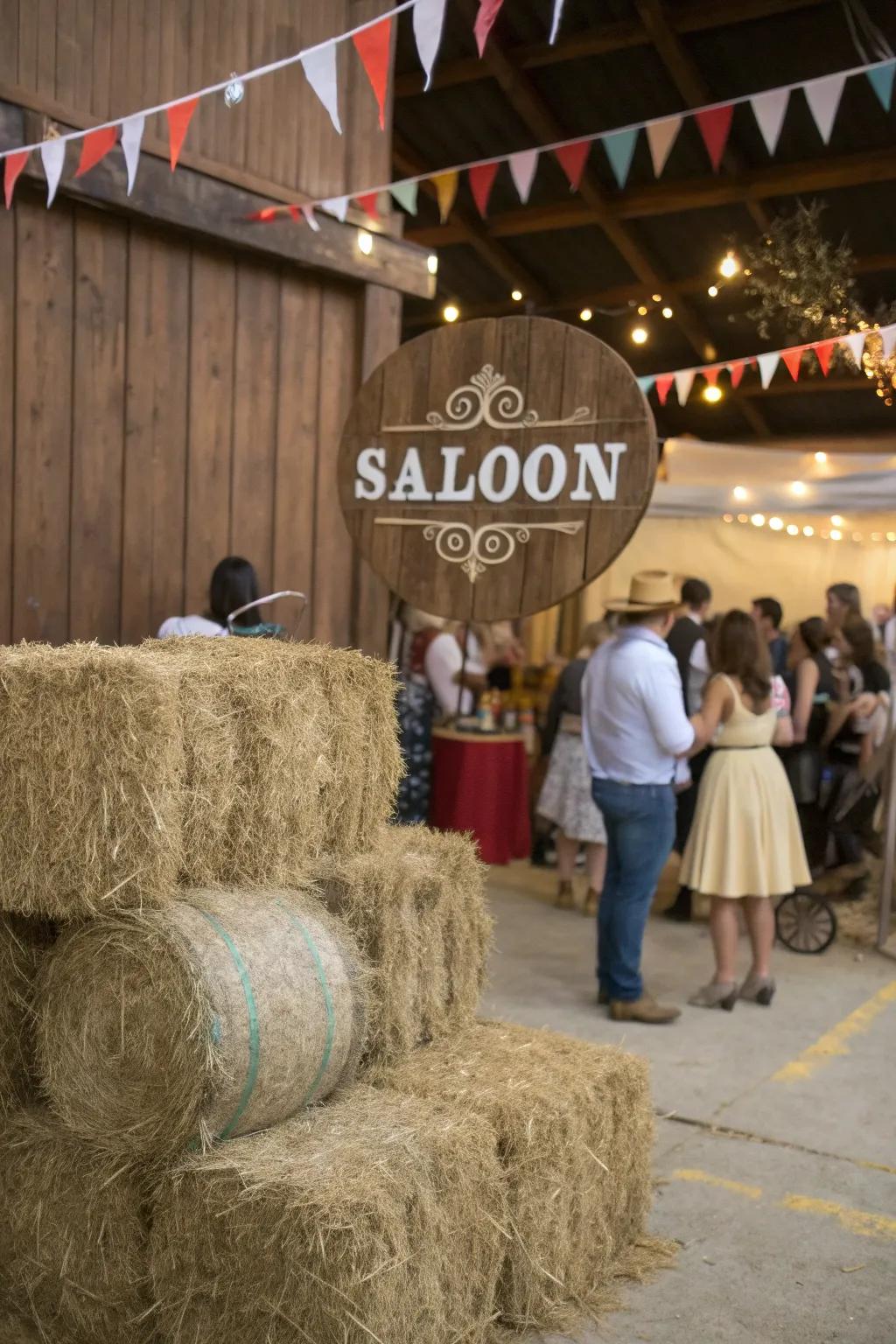 Western set pieces inject authenticity and charm to your cowgirl party.