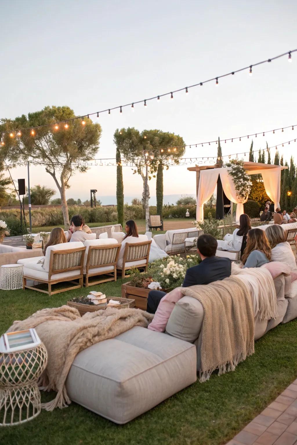 A cozy outdoor escape ideal for guest relaxation.