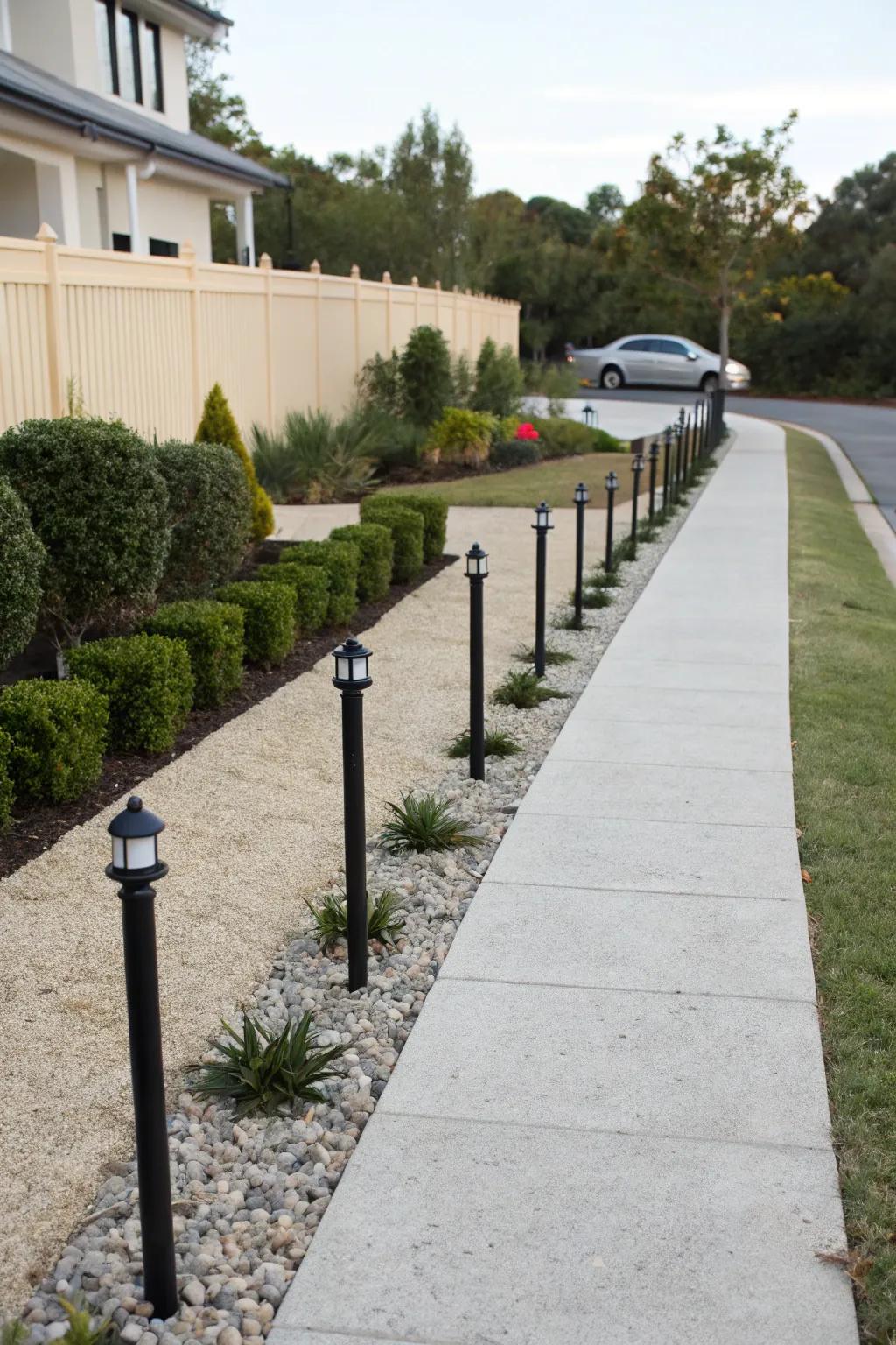 Minimalist black markers present a refined, modern aesthetic.