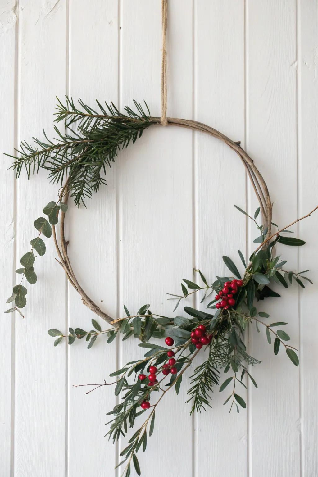 Embrace the allure of minimalism with this understated Yuletide garland.