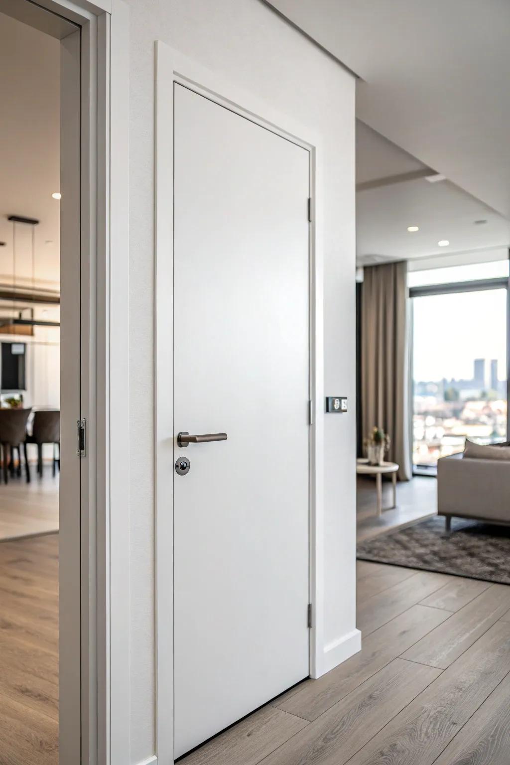 Simple style using a flush panel design.