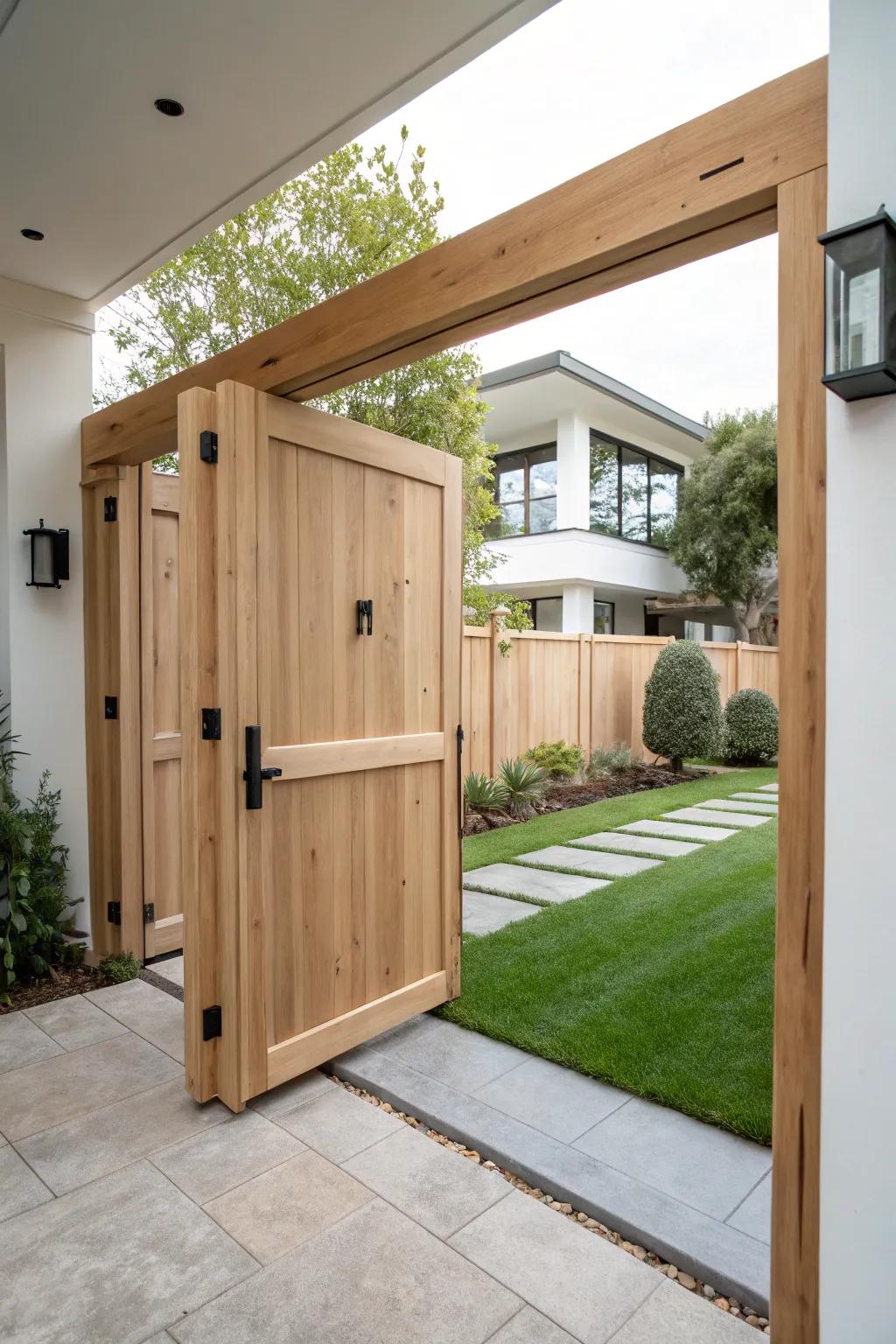 A subtle design for a sleek, contemporary entrance.