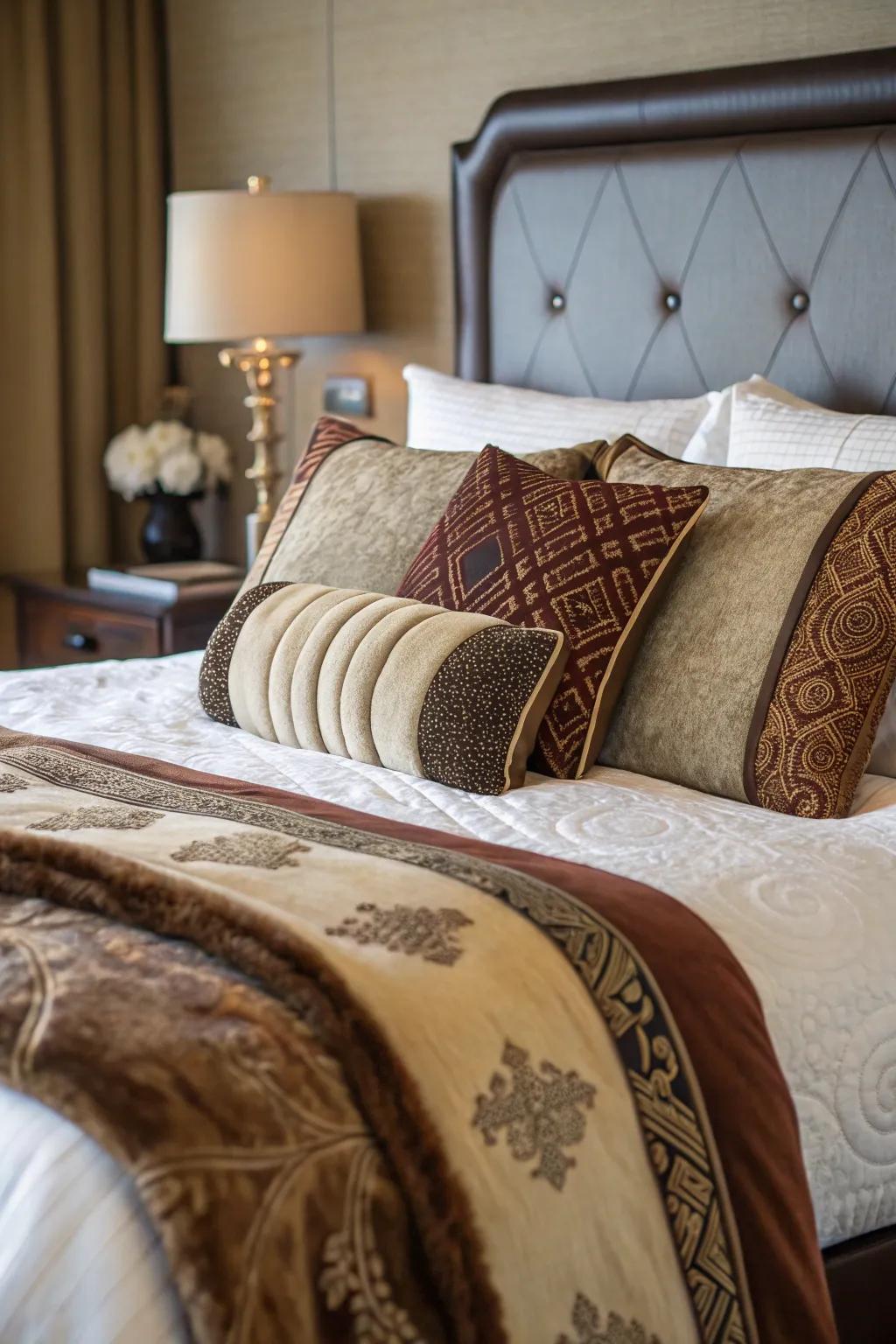 Lavish bedding adds comfort and style to your dream bedroom.