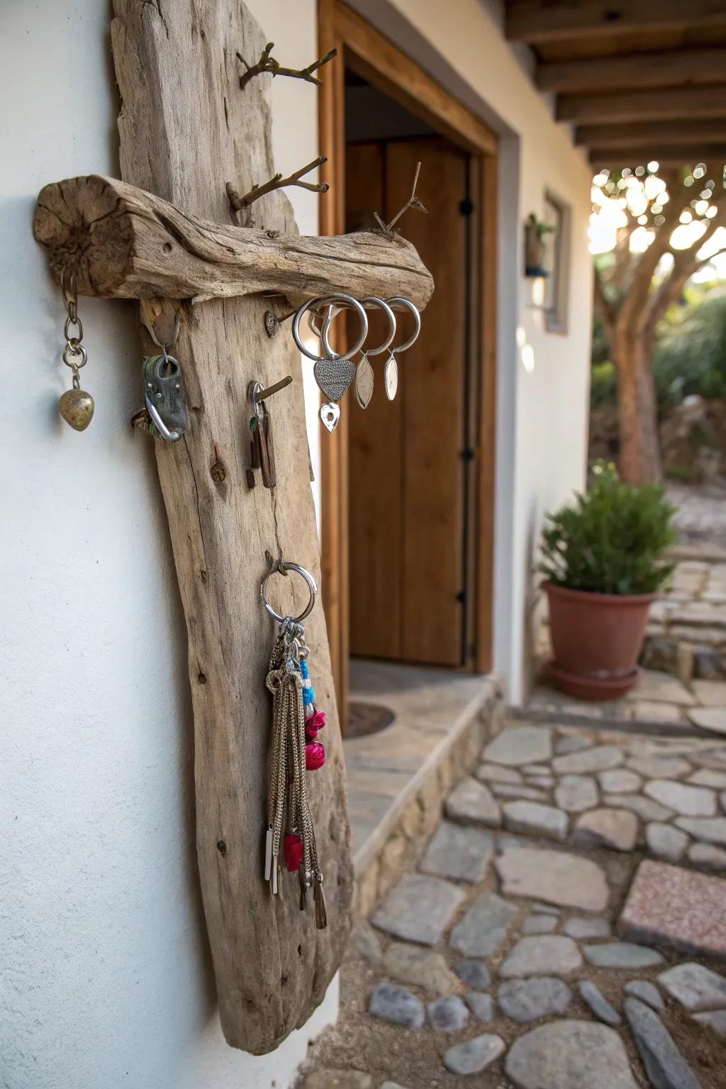 Maintain your keys in an organized manner with countryside timber allure.