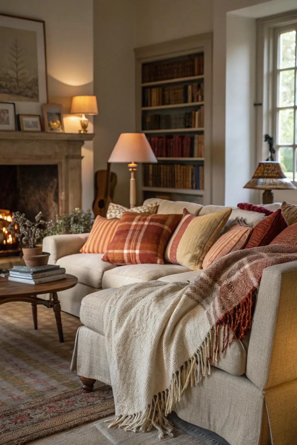 Lounge featuring stratified weaves for added texture.
