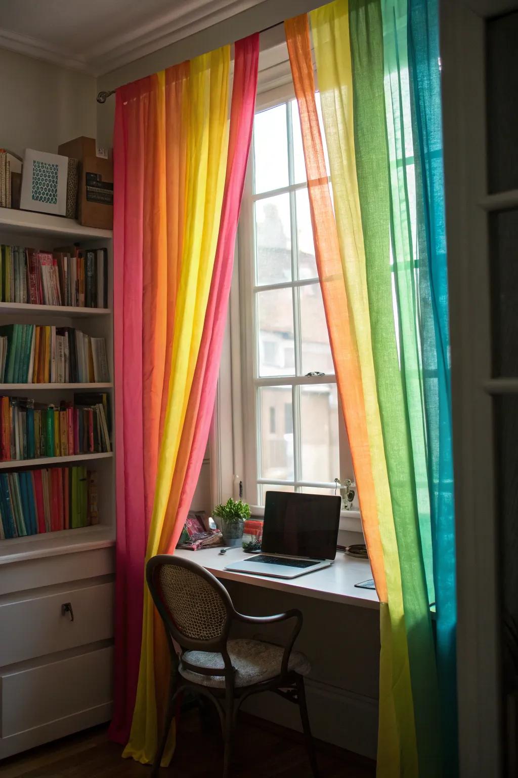 Inject charm into your space using crepe paper curtains.