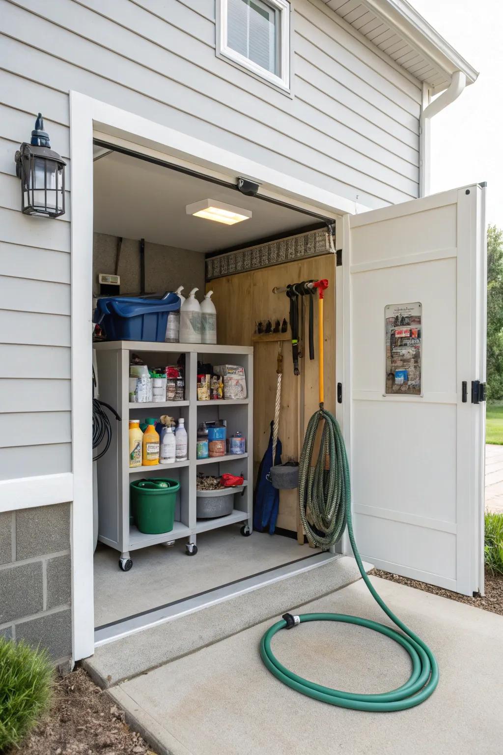 A pet zone helps keep your furry friends and your house clean.