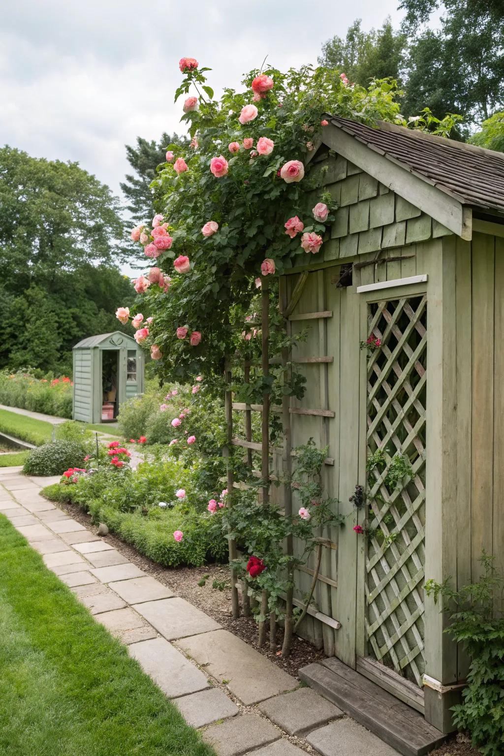 A trellis adds a touch of elegance and charm.