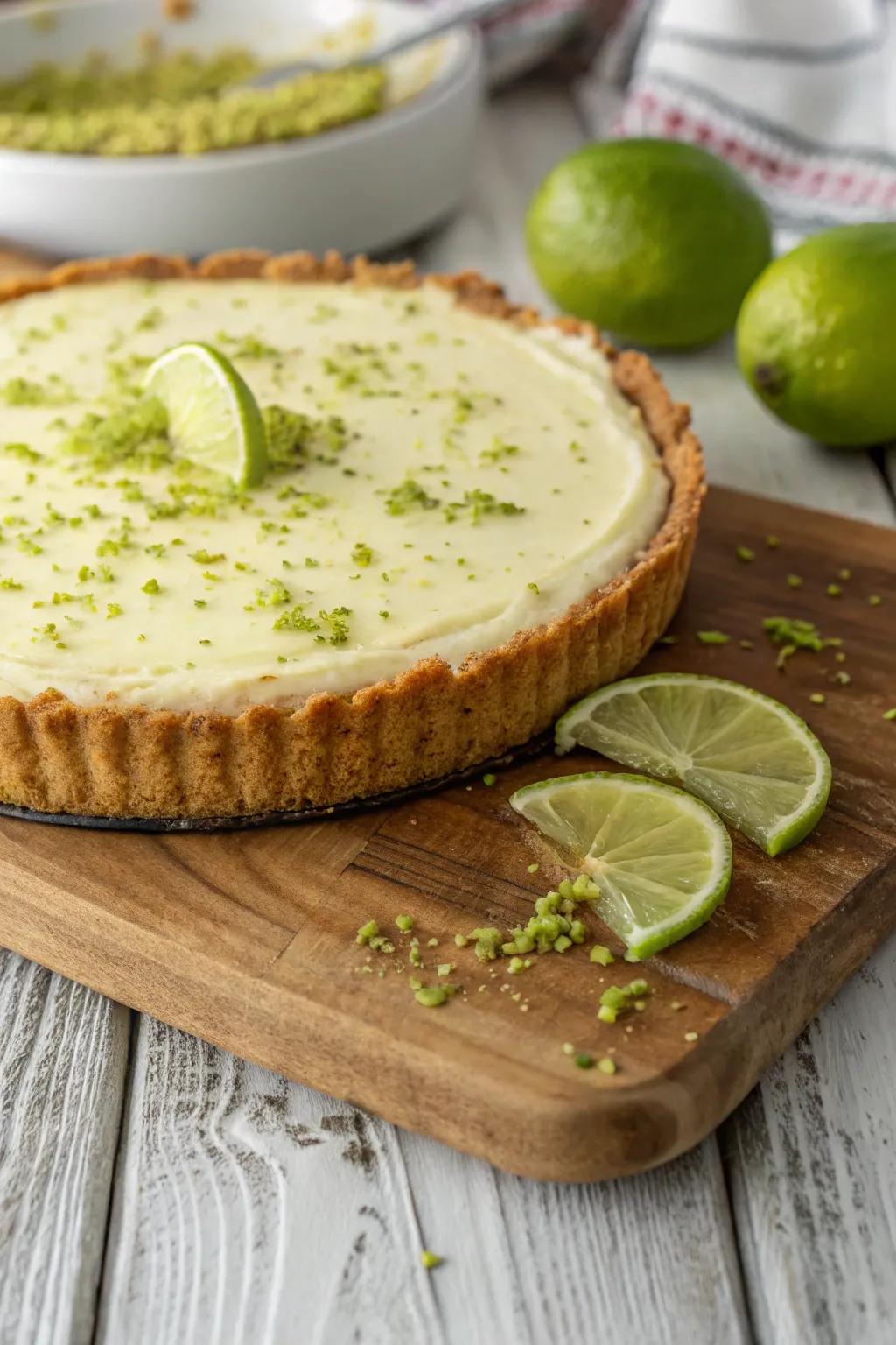 Citrus fruit zest gives this pie a bright and fragrant finish.