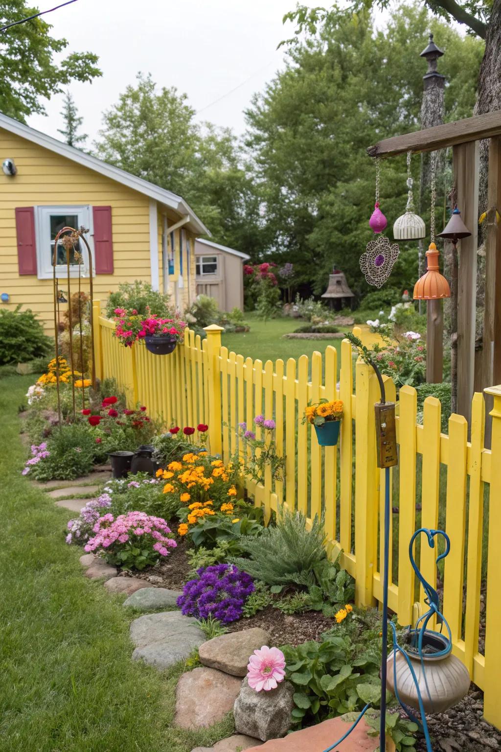 Gold fences add a joyful and uplifting touch to any garden.
