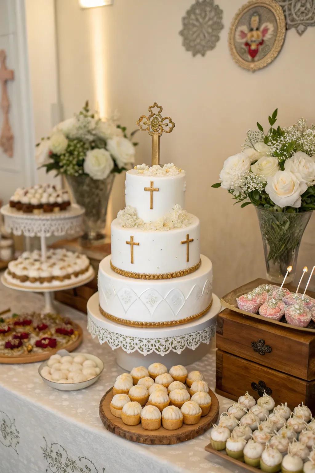 A dessert display with themed treats fashions a delightful visual and culinary affair.