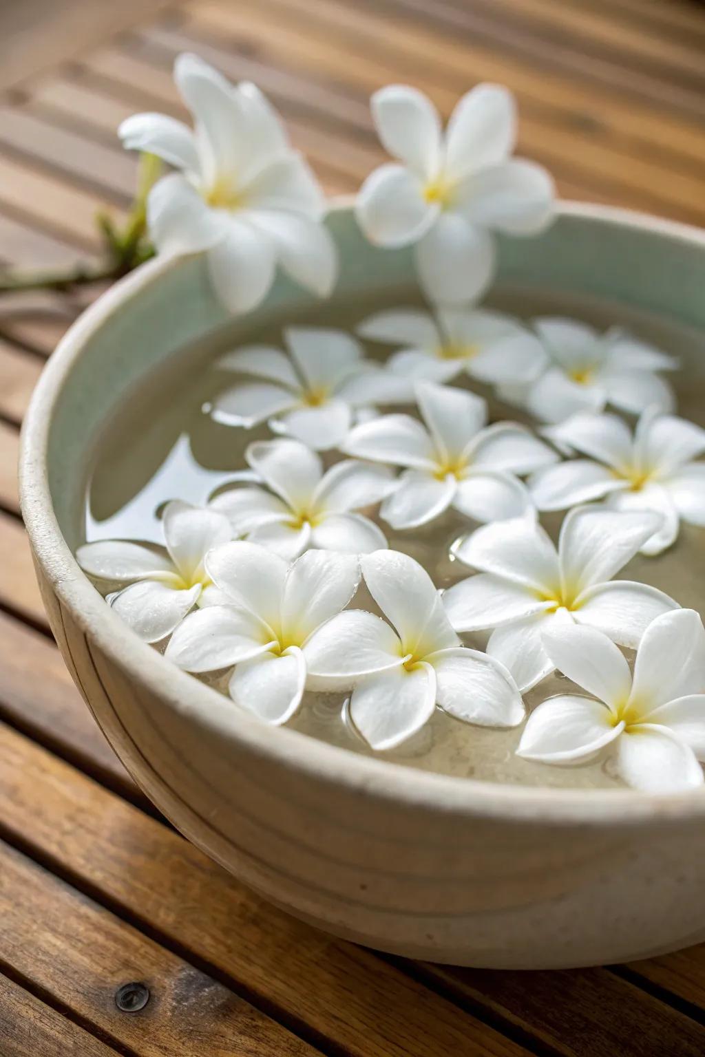 Drifting ivory blooms fashioning an enthralling centerpiece.